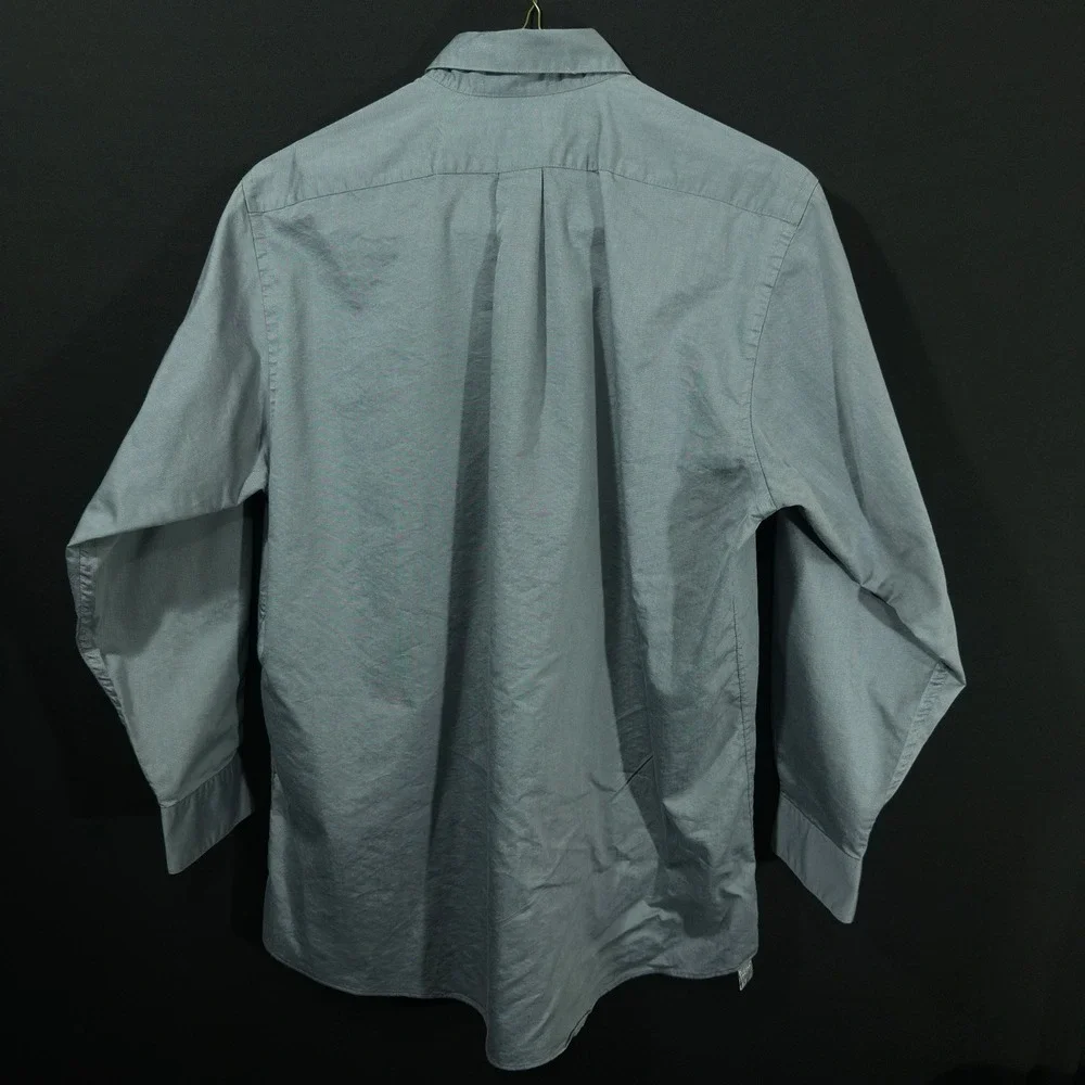 Van Heusen Men's Regular Fit Poplin Button Down Dress Shirt SZ 16 1/2 32/33 Gray